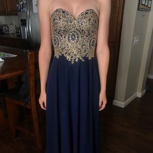 Navy Blue Prom Dress